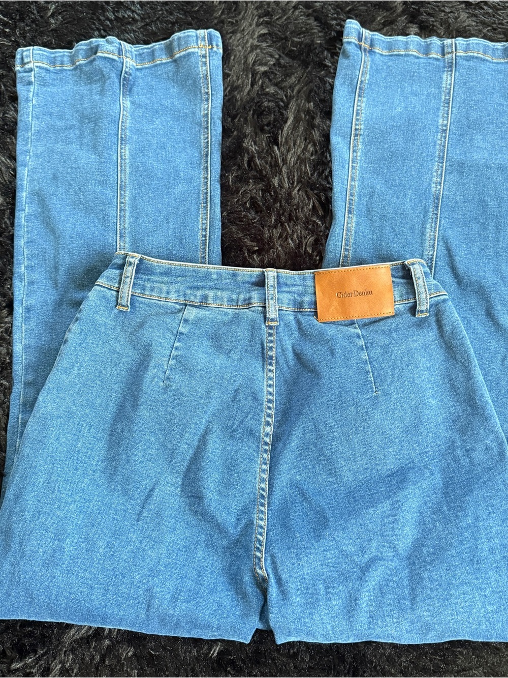 Cider High Waisted Blue Flare Jeans